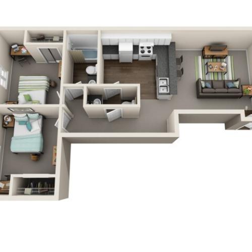 1 Bedroom 1 Bath Large 1 Bed Apartment The One at Lubbock