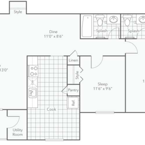 Atlanta 1 Bed Apartment ReNew Banbury Lake