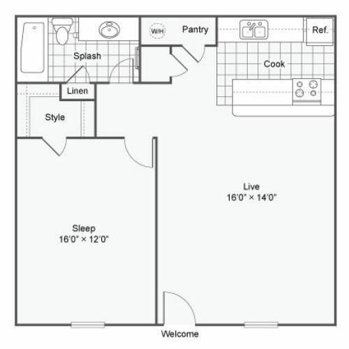 The Hub at Baton Rouge Apartment Homes Apartments For Rent Baton Rouge LA 70808 Floor Plan
