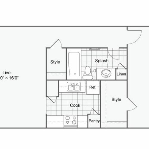 The Hub at Baton Rouge Apartment Homes Apartments For Rent Baton Rouge LA 70808 Floor Plan