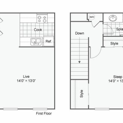 The Hub at Baton Rouge Apartment Homes Apartments For Rent Baton Rouge LA 70808 Floor Plan