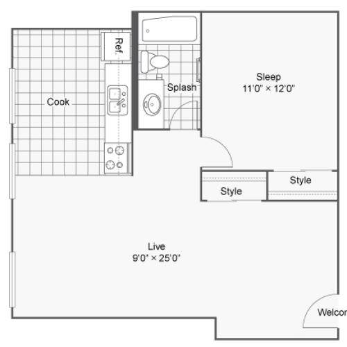 Floor Plan 5 | Apartments In Denver Colorado | Renew on Stout