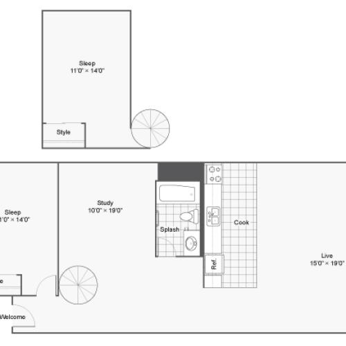 Floor Plan 10 | Apartments In Denver Colorado | Renew on Stout