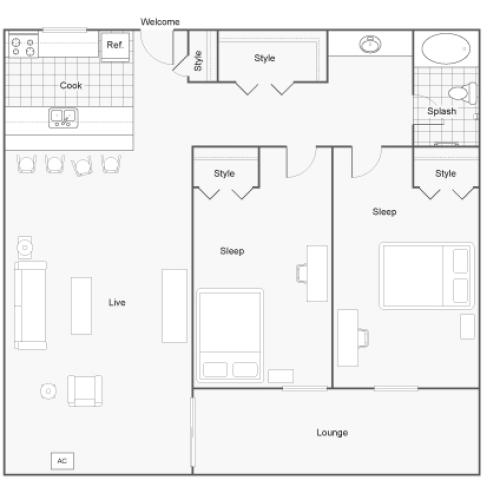 Floor Plan  | The Social West Student Spaces for Rent in Fort Collins CO 80521