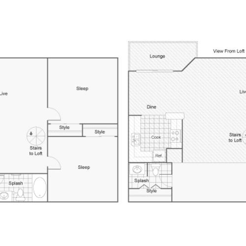 Floor Plan | The Social at Stadium Walk Apartment Homes for Rent in Ft Collins CO 80521