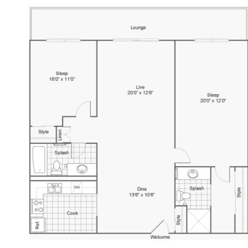 Floor Plan | Arrive Westborough Apartment Homes for Rent in Westborough MA 01581
