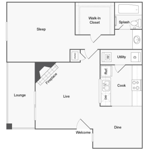 Floor Plan Image | ReNew Andrews Apartment Homes for Rent in Midland TX 79707