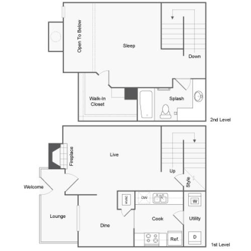 Floor Plan Image | ReNew Andrews Apartment Homes for Rent in Midland TX 79707