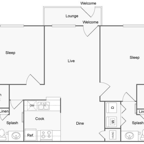 Floor Plan Image | ReNew Andrews Apartment Homes for Rent in Midland TX 79707