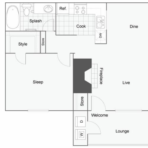 Floor Plan Layout | ReNew Fairmont Park Apartment Homes for Rent in Midland TX 79707