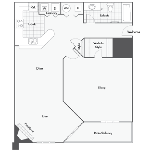 A1 LURA 50 1 Bed Apartment ReNew West Bloomington