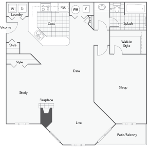 C1 LURA 50 2 Bed Apartment ReNew West Bloomington