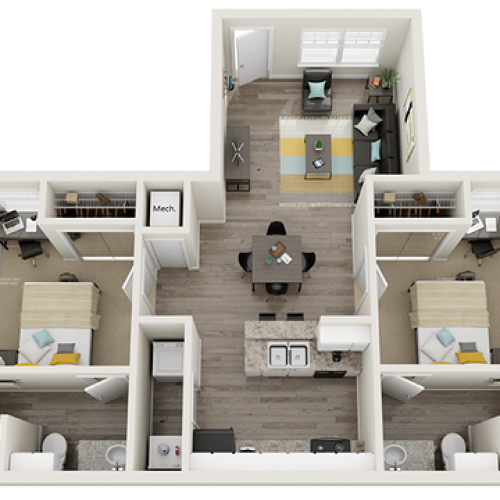 The Redbird Standard 2 Bed Apartment The Social Normal