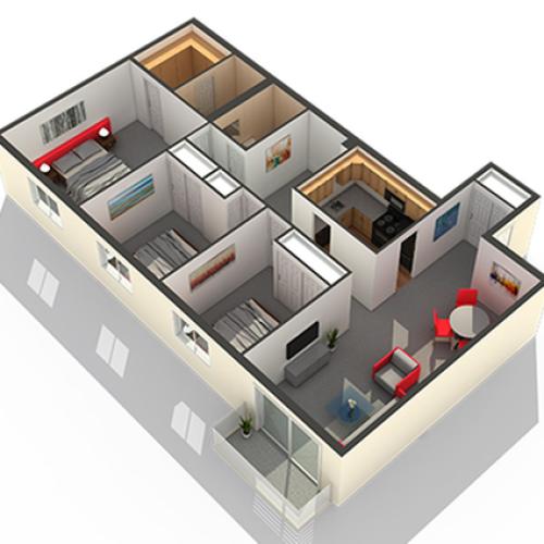 Bedroom Floor Plan | Apartments In Highwood IL | Arrive North Shore