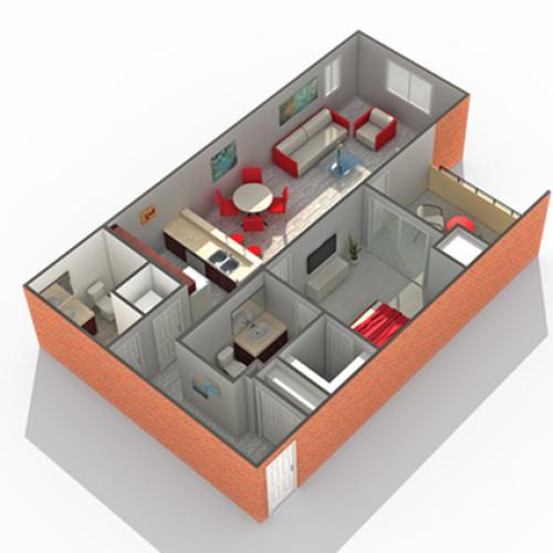 Arrive South Loop Apartment Homes for Rent in Chicago IL 60616 Floor Plan
