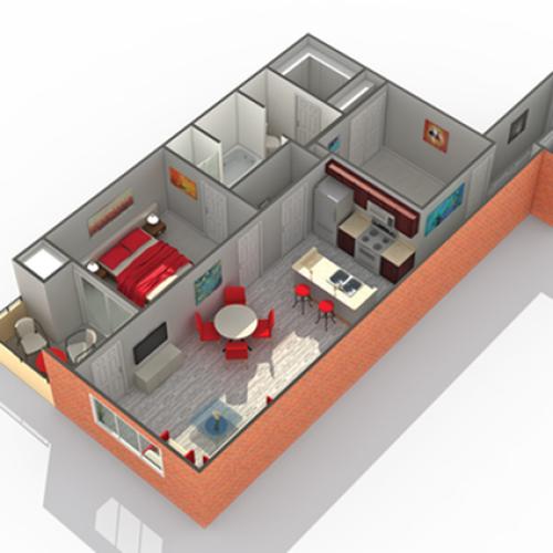 Arrive South Loop Apartment Homes for Rent in Chicago IL 60616 Floor Plan