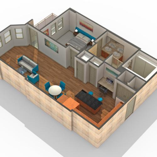 Floor Plan | Arrive River Oaks Apartment Homes for Rent in Houston TX 77098