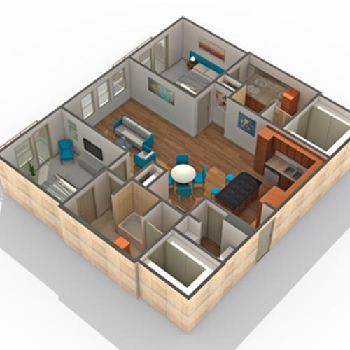 Floor Plan | Arrive River Oaks Apartment Homes for Rent in Houston TX 77098