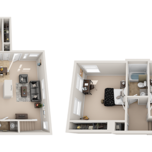 3D Floor Plan Image | The Social 2700