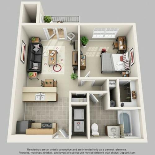 1x1 Alumni Unfurnished