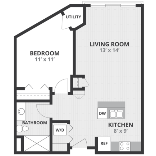 1A 1 Bed Apartment 1505 Apartments