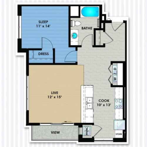 B3 1 Bed Apartment The Woodlands Apartments