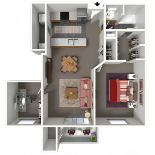 Belmont 1 Bed Apartment Saddle Brook Apartments