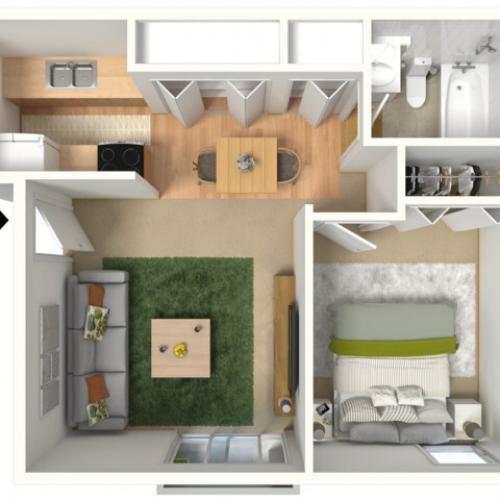 Two Bedroom 2 Bed Apartment Creekwood Apartments