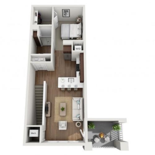 1K 1 Bed Apartment Seasons at Orchard Hills