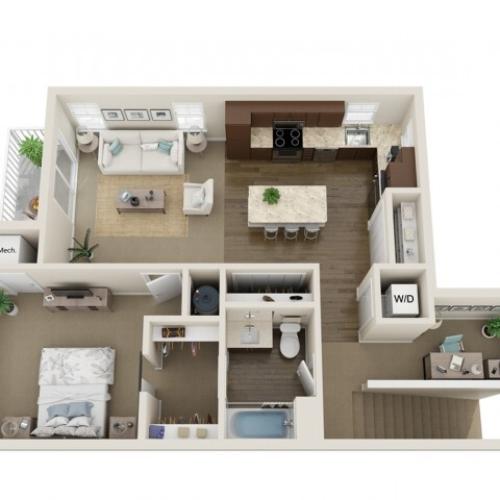 D 2 Bed Apartment High Bluff Townhomes