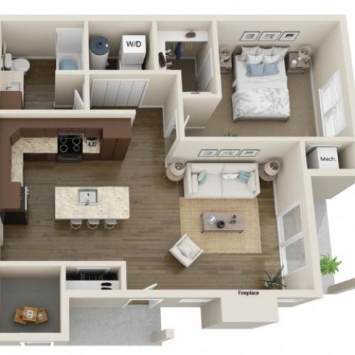 D 2 Bed Apartment High Bluff Townhomes