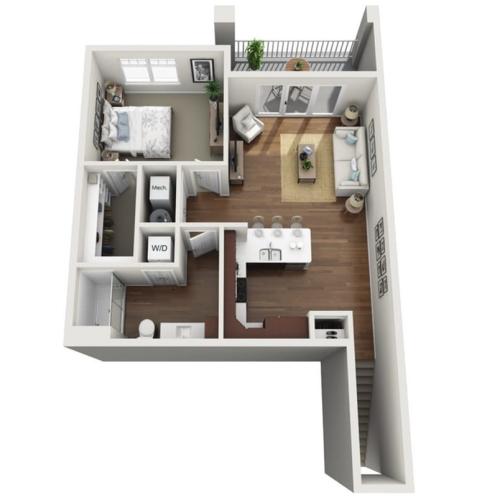 Floor Plan 1.1B | Drexel Ridge Apartments | Apartments in Oak Creek, WI
