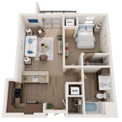 Floor Plan B1 | The Woodlands Apartments | Apartments in Menomonee Falls, WI