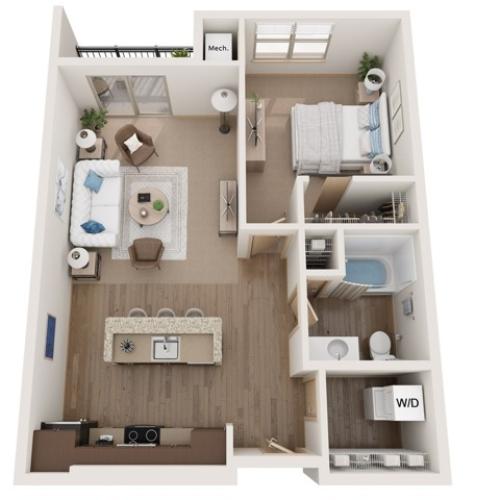 B1 1 Bed Apartment The Woodlands Apartments