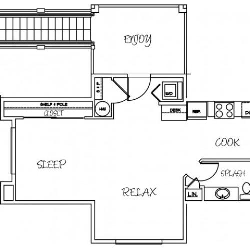 Studio Apartment Floor Plan & Pricing Silver Creek Apartments