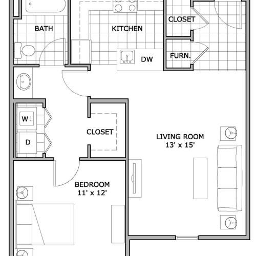 1 Bedroom Deluxe Phase 1 1 Bed Apartment The Abbey Apartments