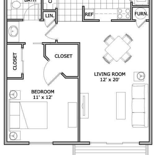 1 Bedroom DeluxePhase 3 1 Bed Apartment The Abbey Apartments