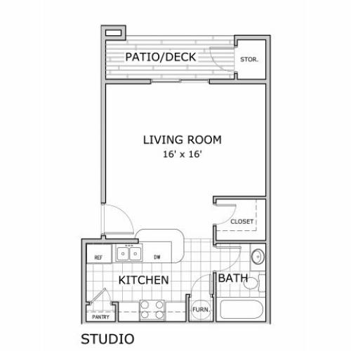 studio apartment floor plan image