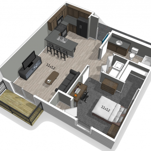 Furnished 1 bedroom at The Falcon