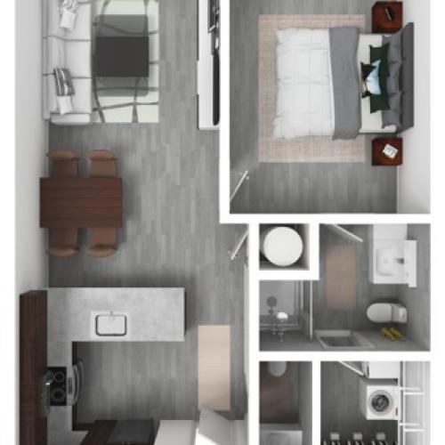 1 Bedroom D Furnished