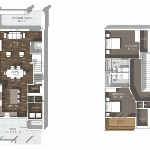 2 Bdrm Floor Plan