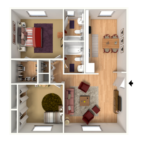 2 Bedroom Floorplan