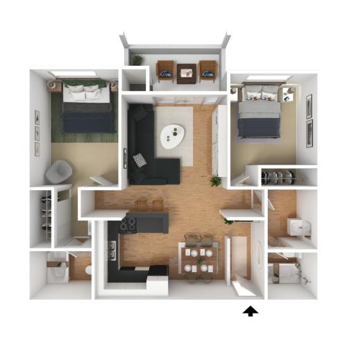 Elan Villa Parq Allure 3D Floor Plan