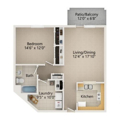 E 2 Bed Apartment Sugar Creek Senior Apartments