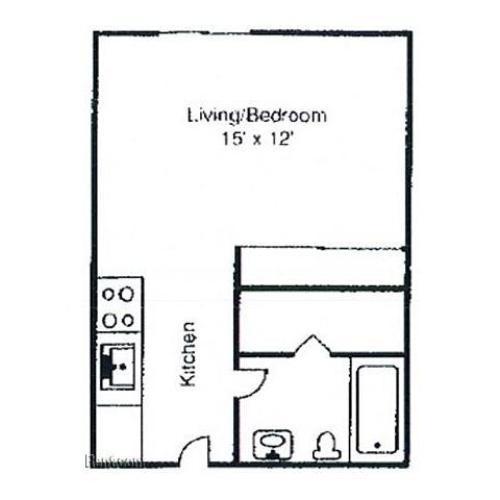 1BD 1 Bed Apartment Bloomfield Apartments