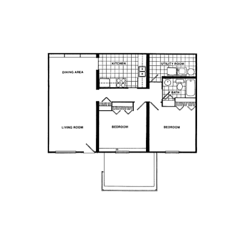One Bedroom 1 Bed Apartment Winchester Oaks Apartments