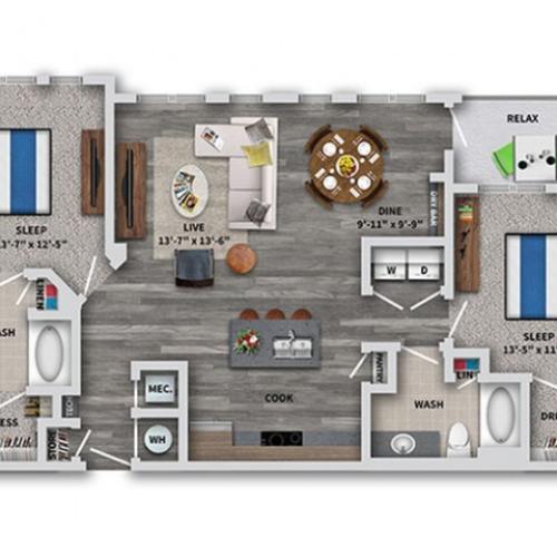 C4 2 Bed Apartment AMLI Dry Creek