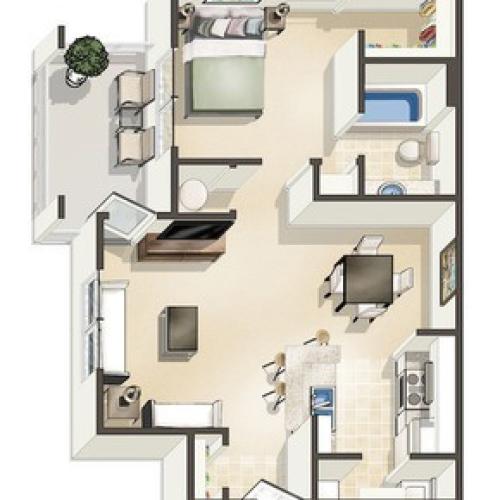 1B-R floor plan