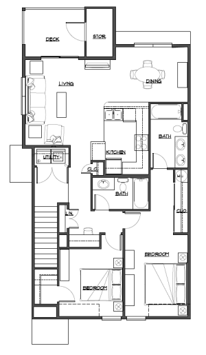 Port Landing at Fife, 2 bedroom, 2 bath deluxe