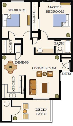 2x1 Redwood Floorplan